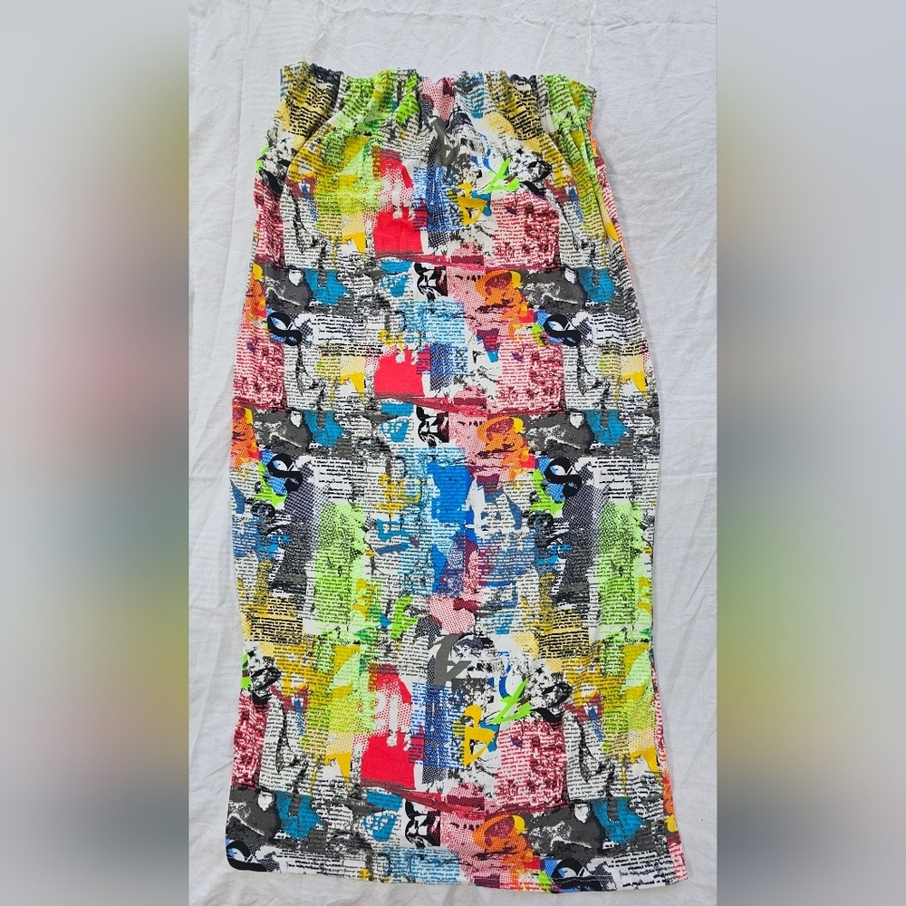 Absolutely Multicolor Abstract Pencil Skirt